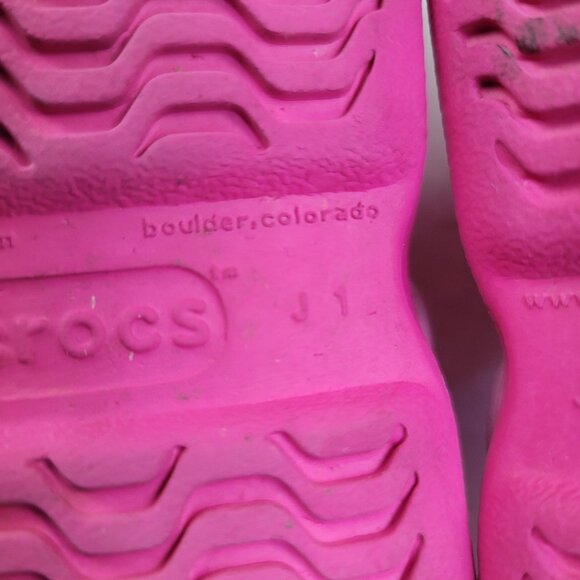 Crocs Electro Slingback Clogs Pink Size J1 Kids Lightweight Sandals - Picture 9 of 9